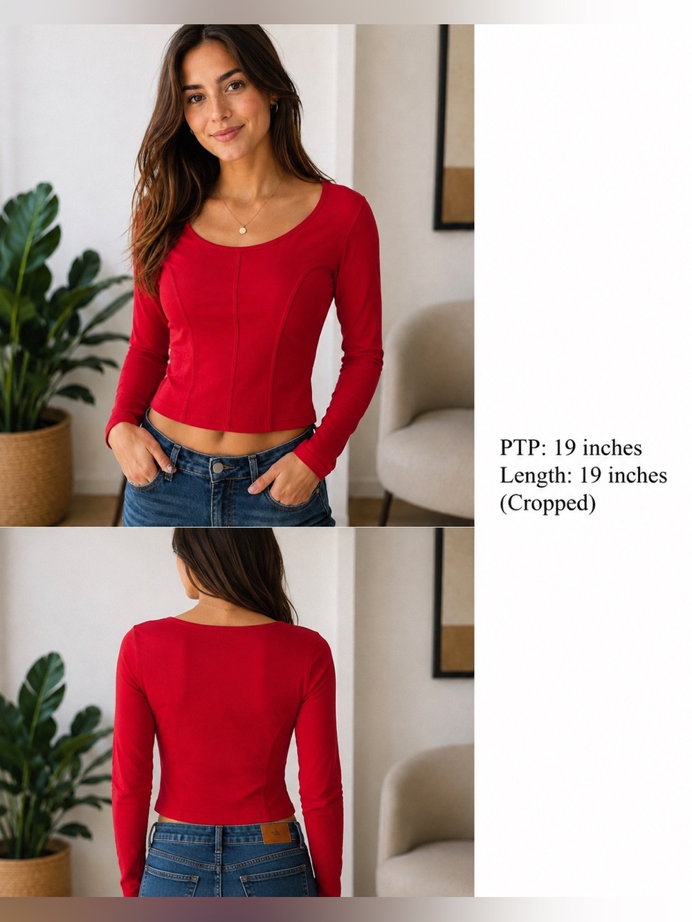 Levi’s Red cropped Top XL